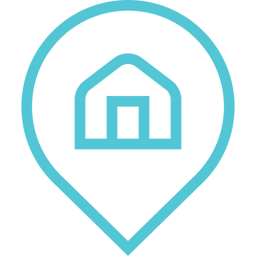 house in a map marker